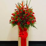 Red Fortune Opening Flowers Stand